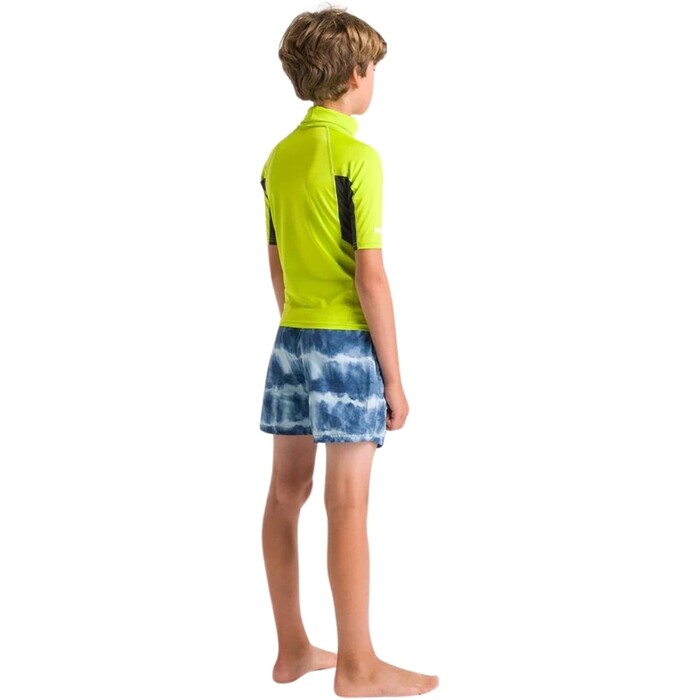 2024 C-Skins Junior NuWave X Short Sleeve Rash Vest C-NLYSSJ - Lime / Anthracite / Multi